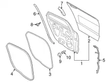 DOOR ASY - REAR - LESS HINGES ES7Z-5424630-A FORD