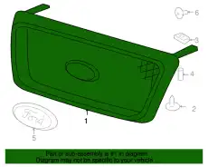 Решетка радиатора FORD 6L3Z-8200-APTM