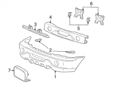 Кронштейн бампера F85Z-17B873-AB FORD