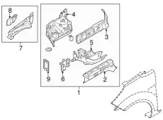 Кронштейн бампера AE8Z-16018-A FORD