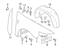 Подкрылок FORD 8A5Z-16103-A