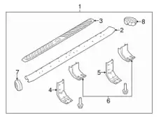 Накладка подножки правая BC3Z16490B FORD