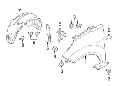Подкрылок FORD AE8Z-16103-C