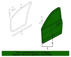 Дверь передняя левая 8S4Z-6320125-A FORD