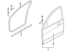 Дверь передняя левая 8S4Z-6320125-A FORD