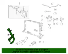Патрубок радиатора нижний 1W4Z-8286-CA FORD
