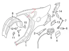 Подкрылок FORD DS7Z-58278B51-B