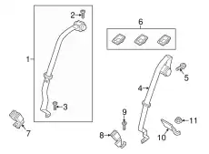 SEAT BELT ASY FG9Z-54611B68-AM FORD