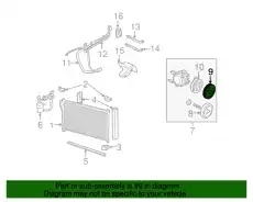 Шкив компрессора кондиционера 2L1Z-19D784-AA FORD