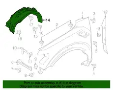 Подкрылок FORD HL3Z-16102-B