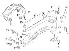 Подкрылок FORD HL3Z-16102-B
