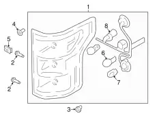 LAMP ASY - REAR FL3Z-13404-H FORD