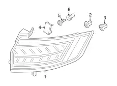 LAMP ASY - REAR, STOP AND FLAS HT4Z-13404-D FORD