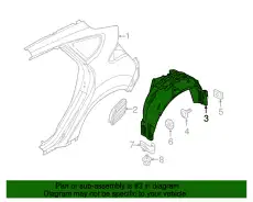 Подкрылок FORD CP9Z-58278B51-A