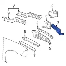 Подкрылок FORD 4F2Z-16054-AA