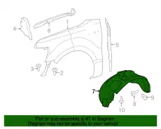 Подкрылок FORD 9L3Z-16102-A