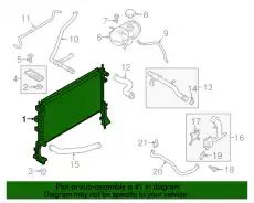 RADIATOR ASY FR3Z-8005-D FORD