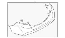 BUMPER ASY - REAR DS7Z-17K835-AAPTM FORD