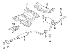 MUFFLER AND PIPE ASY - FRONT FV6Z-5230-G FORD