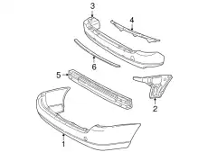Кронштейн бампера YS4Z-17789-AA FORD