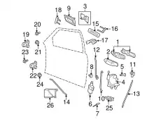 Ручка двери FORD 6W7Z-5422404-DB