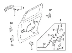 Ручка двери FORD 6L2Z-7826605-AA