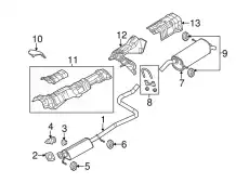 MUFFLER ASY - REAR AE8Z-5A289-D FORD