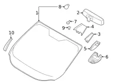 GLASS - WINDSCREEN GJ5Z-7803100-D FORD
