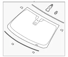 GLASS - WINDSCREEN DA5Z-5403100-B FORD