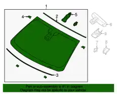 GLASS - WINDSCREEN DA5Z-5403100-B FORD