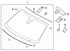 GLASS - WINDSCREEN DA5Z-5403100-B FORD