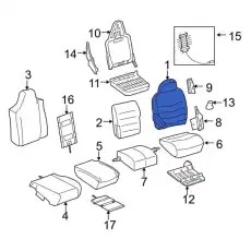 Набивка спинки сиденья переднего 2C3Z-2560136-AAC FORD