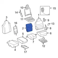 Набивка спинки сиденья переднего 2C3Z-2560136-AAC FORD