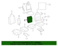 Набивка спинки сиденья переднего 2C3Z-2560136-AAC FORD