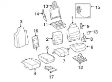 Набивка спинки сиденья переднего 2C3Z-2560136-AAC FORD