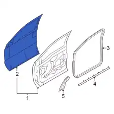 Панель двери передней левой 7C3Z-2520201-B FORD