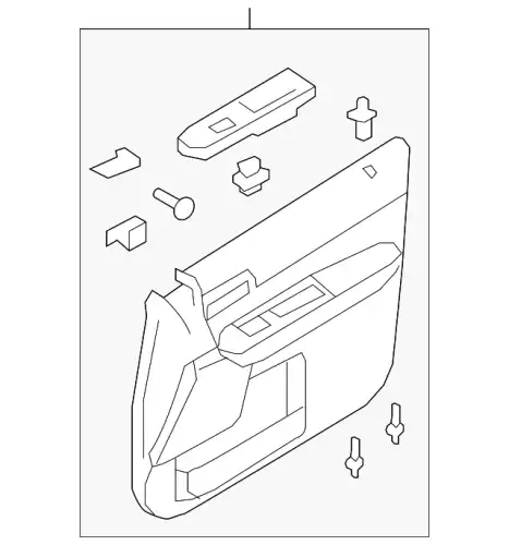 Панель обшивки двери передняя левая 9E6Z-7823943-BA FORD