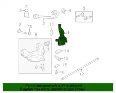 Кулак поворотный FORD 5L5Z-3105-BA