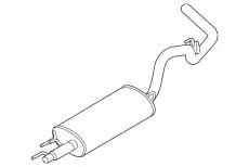 MUFFLER AND PIPE ASY - REAR GL3Z5230A FORD