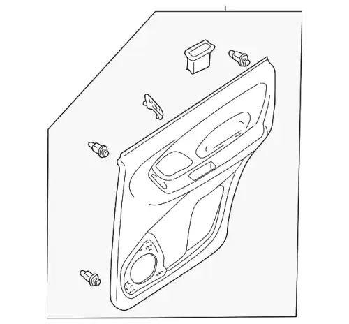 Панель обшивки двери задней 3L8Z-7827406-EAB FORD