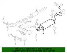 MUFFLER AND PIPE ASY - JL3Z5230B FORD