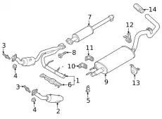 MUFFLER AND PIPE ASY - JL3Z5230B FORD