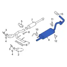 MUFFLER AND PIPE ASY - JL3Z5230E FORD
