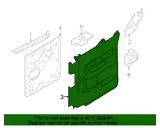 Панель обшивки двери задней CL3Z-1627407-AA FORD