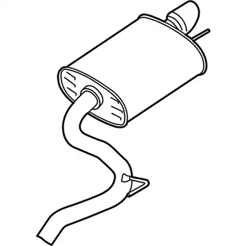 MUFFLER AND PIPE ASY - REAR FR3Z-5230-AA FORD