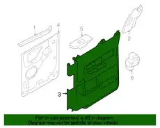 Панель обшивки двери задней BL3Z-1627406-DA FORD
