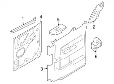 Панель обшивки двери задней BL3Z-1627406-DA FORD