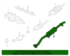Глушитель средняя часть 5E6Z-5A212-BA FORD