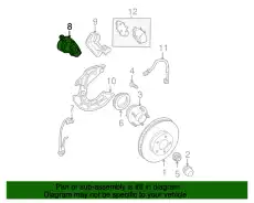 Суппорт тормозной FORD 3R3Z-2B120-AB