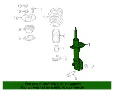 STRUT - SUSPENSION F2GZ-18124-AU FORD